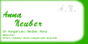 anna neuber business card